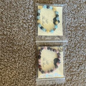 Two beaded bracelets